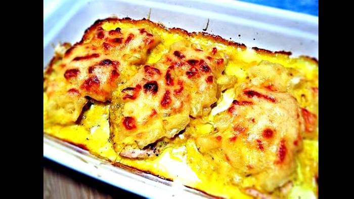 Філе курки з ананасами та сиром у духовці куряче філе